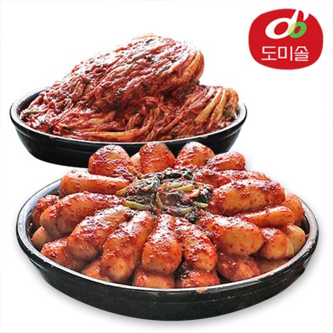 [도미솔] 박미희 포기김치 3kg+총각김치 2kg
