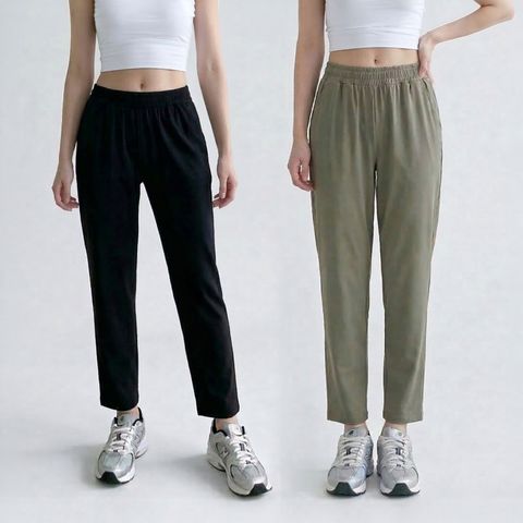 [에이플심플] 1+1 여성 냉감 트레이닝 팬츠 2컬러세트(블랙/카키)