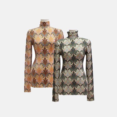 (에트로) 페이즐리 패턴 터틀넥 니트(18515)