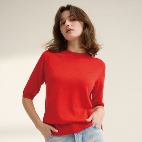 지베르니 프리미엄 홀가먼트 반팔 니트 (G04-1)