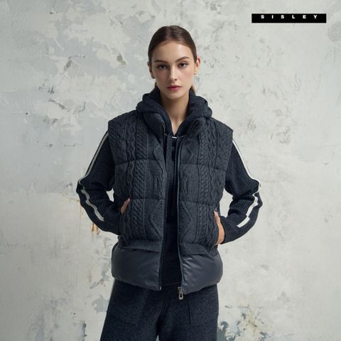 [런칭가 249000원] [SISLEY] 시슬리 하이브리드 니트다운베스트