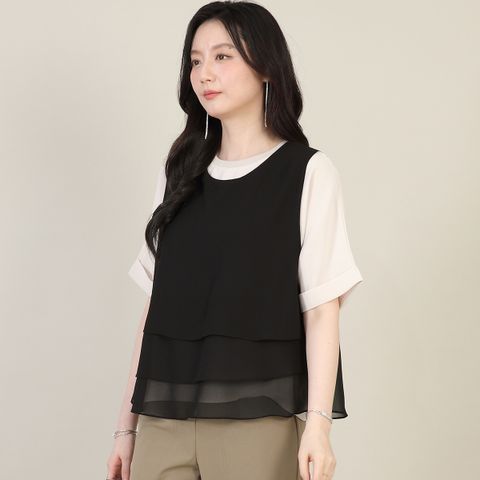 캉캉 쉬폰 조끼