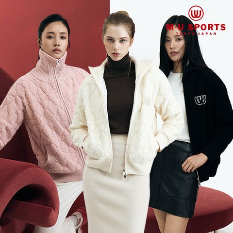 [MU SPORTS] 엠유 부클 다이아 방풍 니트자켓 1종