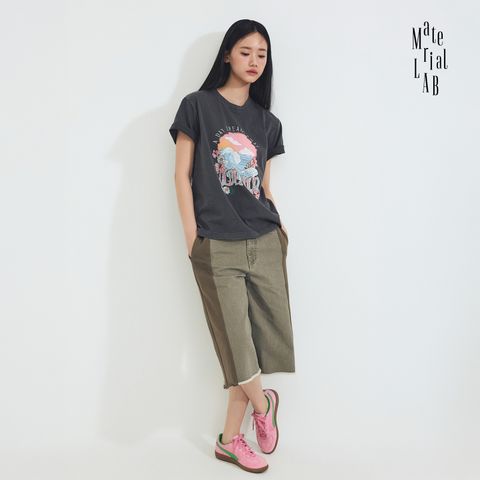 머티리얼랩 26SS 워시드 코튼 데님 저지 버뮤다 팬츠