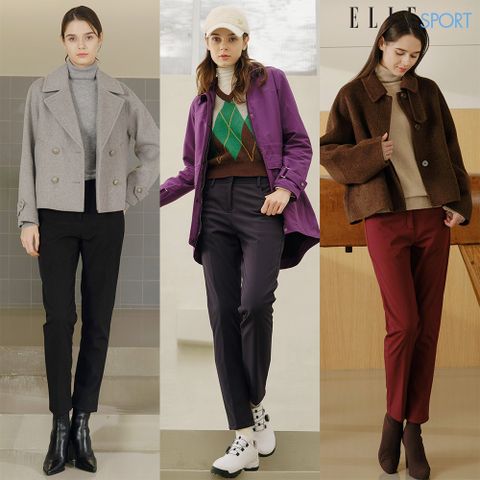 ELLE SPORTS 여성 기모본딩 방풍 팬츠 3종