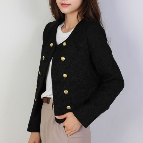 [르베리나] 트위드 더블버튼 자켓