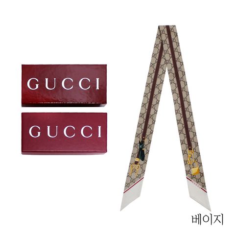 {구찌} GG로고 실크 넥 스카프(784959)