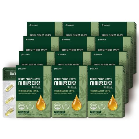 파이토 식물성 100% 대마종자유 30캡슐 12박스 (총 360캡슐)