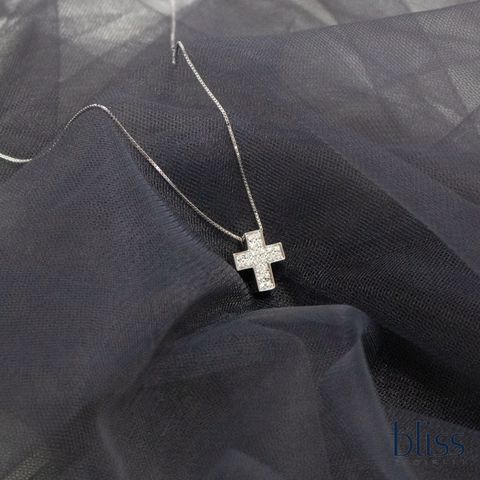 블리스 I SEGNI 18K 다이아 크로스 목걸이 미디움