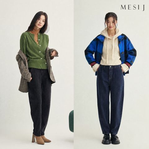 [배우 윤소이가 선택한]메시제이 26FW 배럴핏 데님팬츠 2종