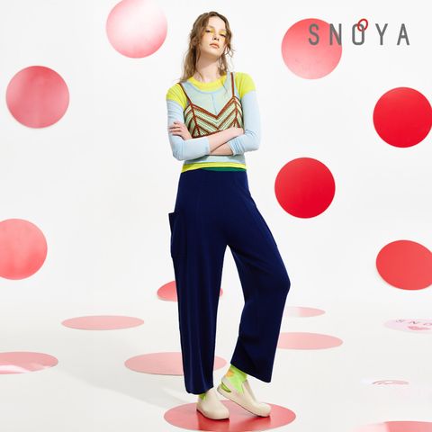 [SNOYA]스노야 26SS 울100% 홀가먼트 플로우 니트 배기팬츠