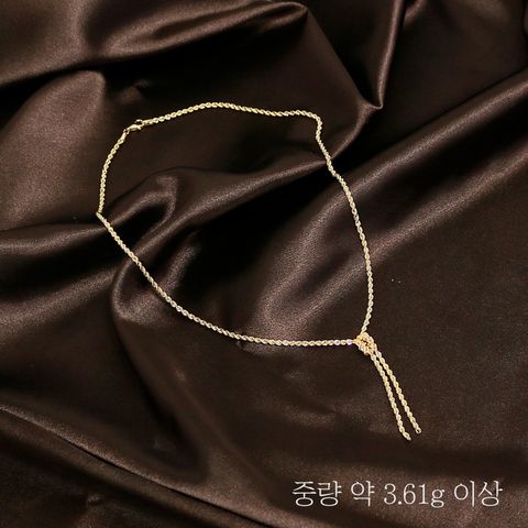 (골든클레프) 18K 테슬 매듭 네크리스