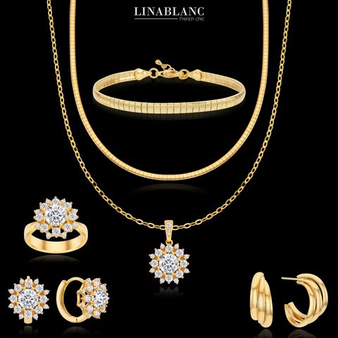 [리나블랑] 24K 8캐럿 주얼리 풀세트 + 18K 오메가 체인 주얼리 풀세트 (방송구성)