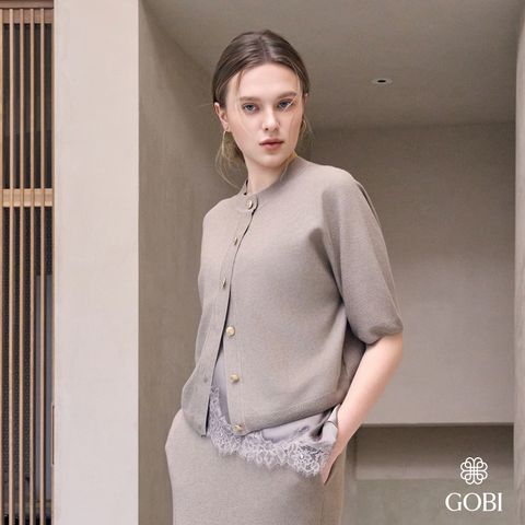 고비(GOBI) 실크 캐시미어 파라슈트 가디건