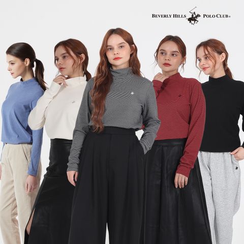 비버리힐즈폴로클럽 25FW 여성 기모 모크넥 티셔츠 5종
