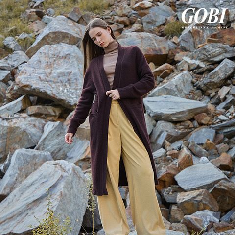 [판매금지/매각상품][런칭가 699000원]고비(GOBI) 캐시미어 100 립라인 롱 니트코트