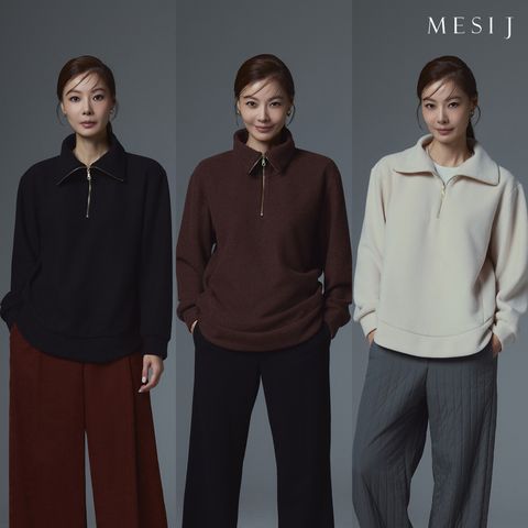 메시제이 25FW 포근 집업 블라우스 3종