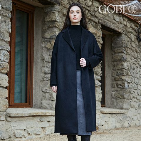 고비(GOBI) 캐시미어 100 벨티트 롱코트