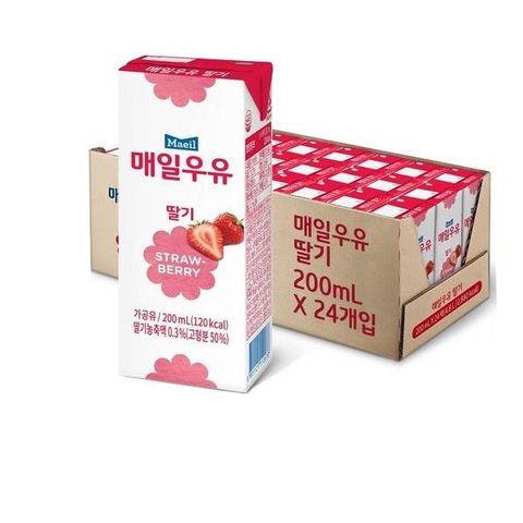 [매일] 딸기 우유 200ml x 24팩