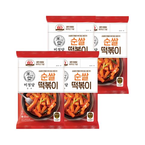 CJ 즐거운동행 미정당 순쌀떡볶이 2인분(401.2g) x4개
