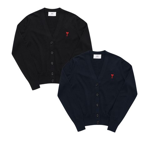 [아미] 스몰 하트 로고 가디건