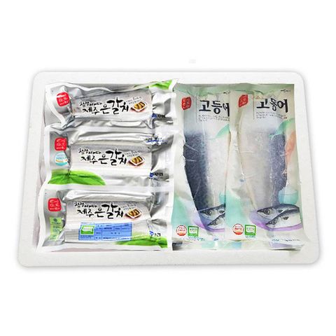 [수협직송] 제주산 특大갈치/선상고등어세트 (갈치300gx2팩+고등어1.5kg)/부직포포장