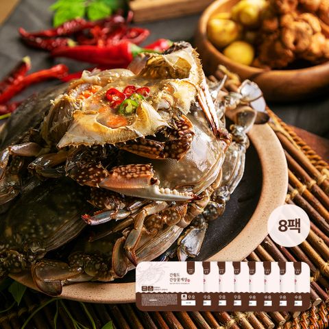 유명근 간월도 간장꽃게장 400g x 8팩 / 총 3.2kg