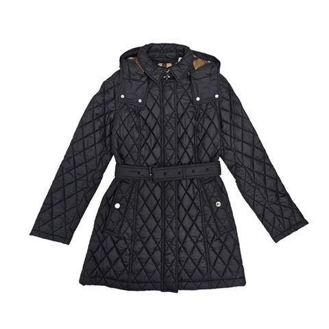 [버버리] 퀼팅 벨티드 후드 자켓