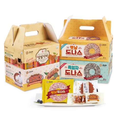 찹쌀약과+오란다세트+옛날도나스+흑임자도나스 (총4EA 묶음상품)