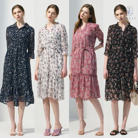 엘시크 플라워 쉬폰 원피스 2종