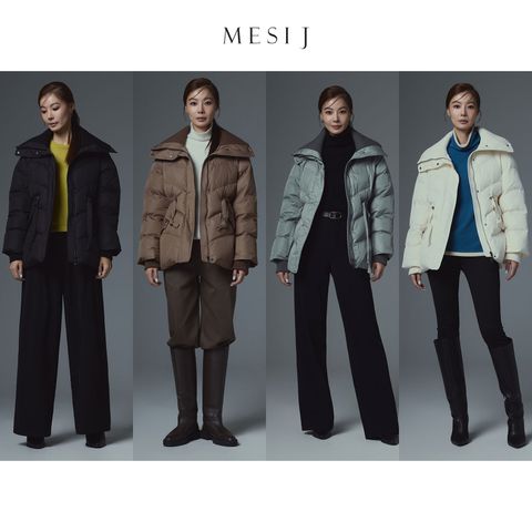 메시제이 25FW 니트배색 패딩 점퍼