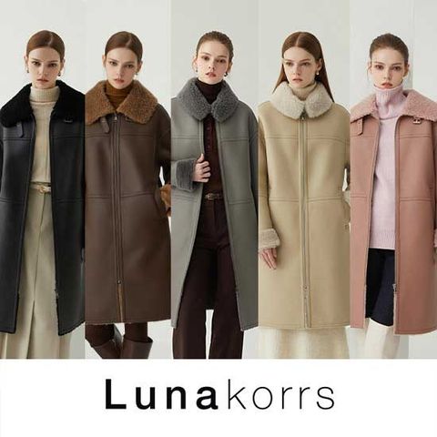 루나코어스 호주산 양모100 FAUX 무스탕 롱코트