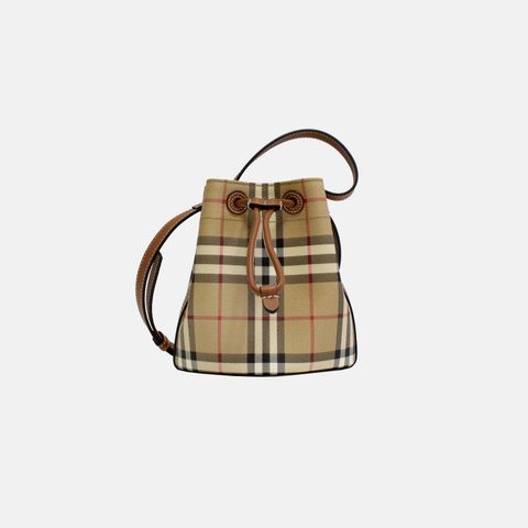 (버버리) 체크 버킷 크로스백(8100486)