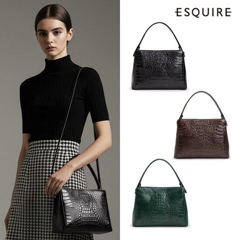 에스콰이아 25FW 벨라노 카이만 시그니처백