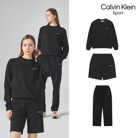 Calvin Klein 스포츠 26SS 에센셜 여성 셋업 3종 (맨투맨+롱팬츠+숏팬츠)