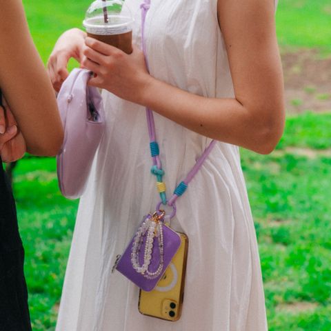 [mcrn] (SET세트) 핑거탭+숄더스트랩(롱슬림 코튼) 폰스트랩