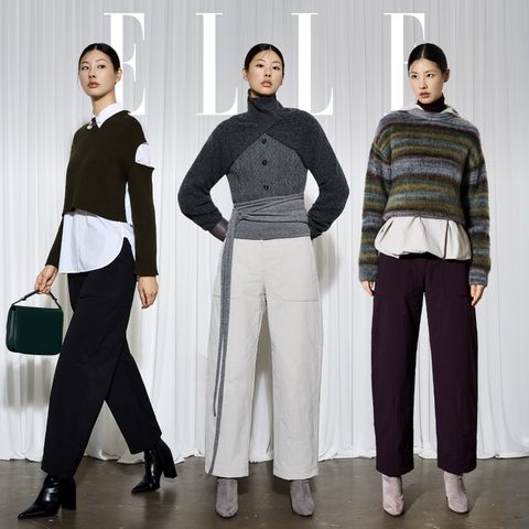 [ELLE]엘르 25FW 커브드 패딩팬츠 1종