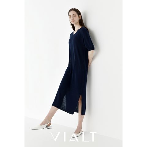 비알트[VIALT] 실크캐시미어 홀가먼트 롱 원피스