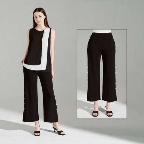 [La RACEE CHIC] 라라쎄시크 25SS 세미와이드 밴딩 팬츠 1종