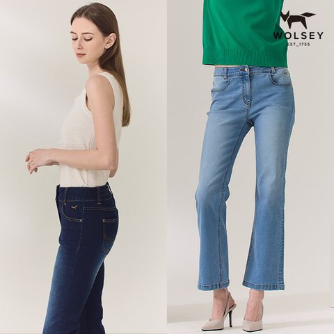 [26SS][Wolsey] 울시 여성 스트레치 세미 부츠컷 데님팬츠 2종