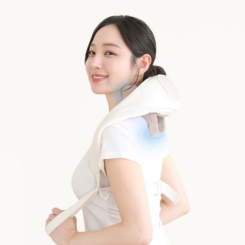 무아스 두드림 케어 무선 목 어깨 마사지기 지압 안마기