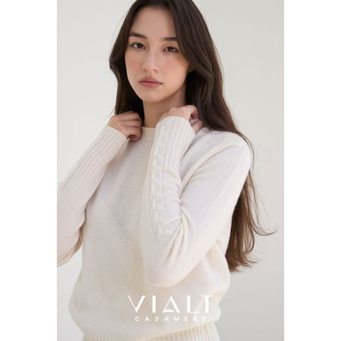 비알트(VIALT) 캐시미어100 퓨어 라운드 니트