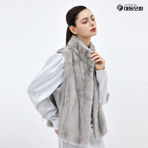 [대동모피]25FW 휘메일 풀스킨 밍크베스트