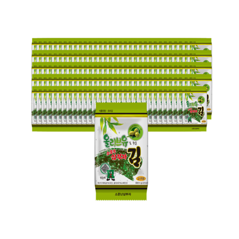 [소문난삼부자]올리브유 도시락김 4g x 160개