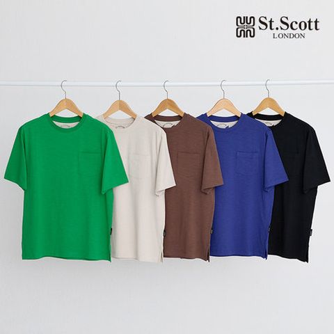 [St.Scott] 세인트 25SS 인컨버전 오가닉 콤드코튼 티셔츠 5종(남)