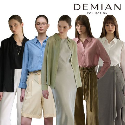 [미리주문10%][데미안(DEMIAN)] 26SS 소프트 브리즈 Sheer 크링클 블라우스 3종 + 탑 블라우스 2종 (총 5종)