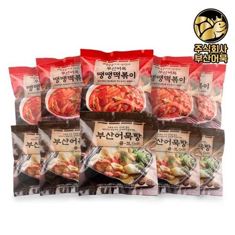 [부산어묵] 땡땡떡볶이 5팩 + 부산어묵탕 골드 5팩