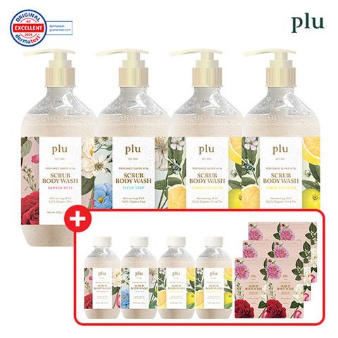 [최고가][플루] 슈퍼비타 바디워시 초특가패키지(500ml  X 4통 + 200ml x 4통 + 무체 6매)