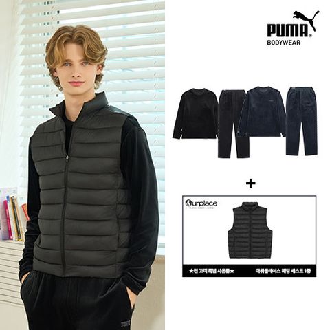 [SALE+전고객 패딩베스트 증정][푸마] 25FW 남성 벨로아 코듀로이 기모셋업 2세트(4종)