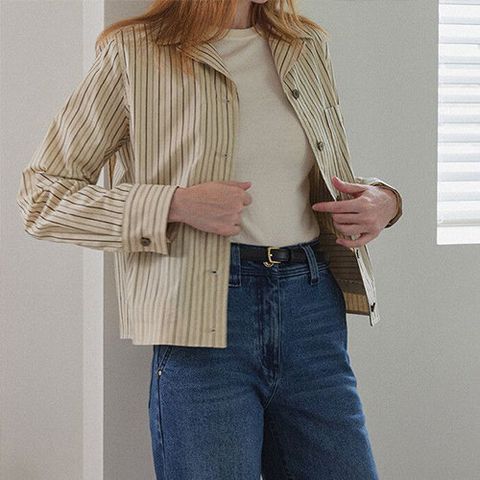 [끌레르바이브] #코디완성# 50수 코튼 스판 스트라이프 셔츠 1종